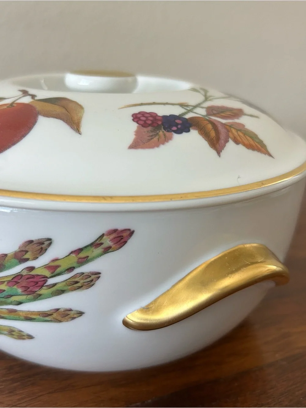 Vintage Royal Worcester Evesham 1 Qt Covered Casserole – Asparagus & Wheat